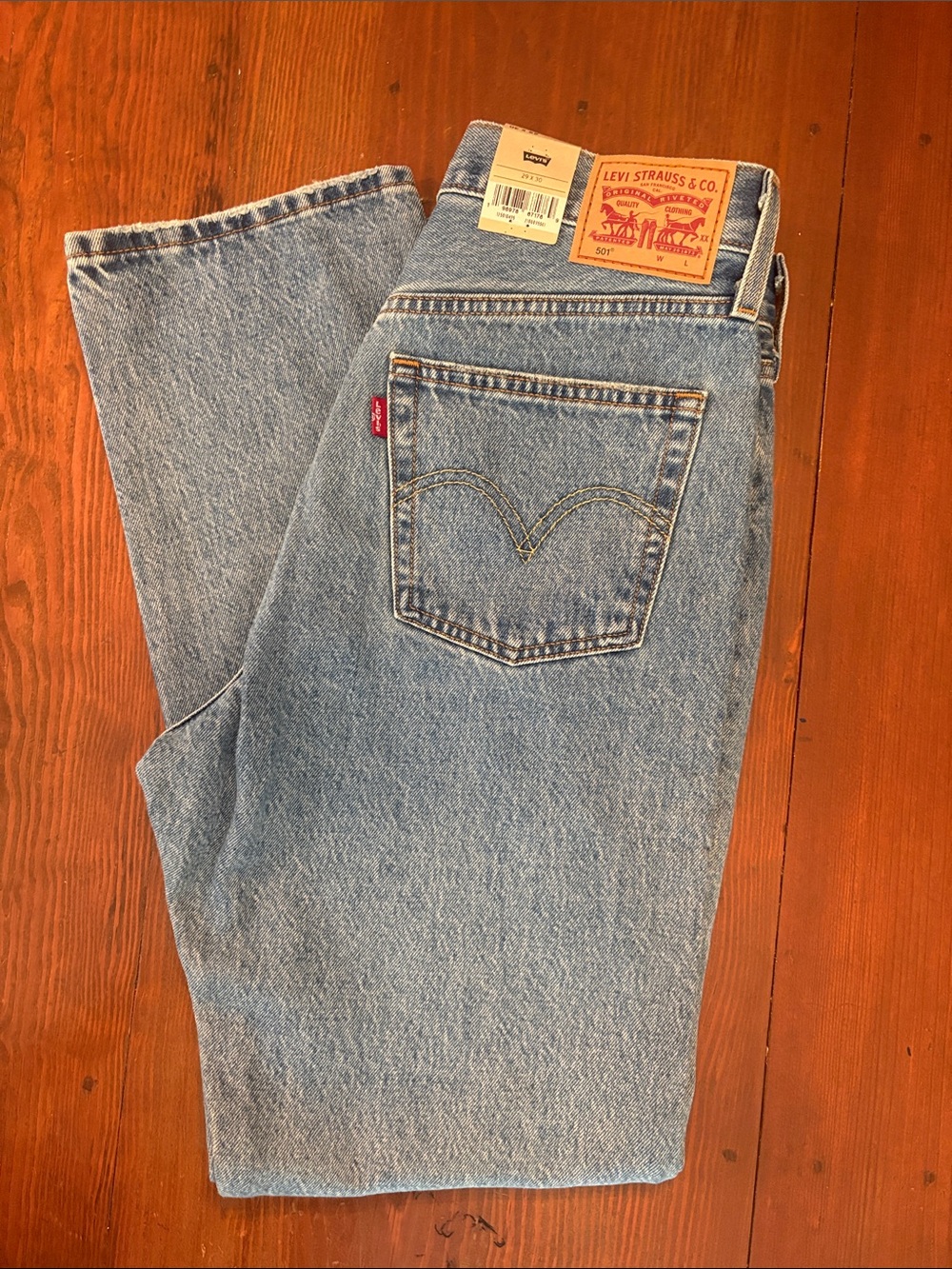 Women’s Levi's Light Wash 501 Straight Leg Jeans